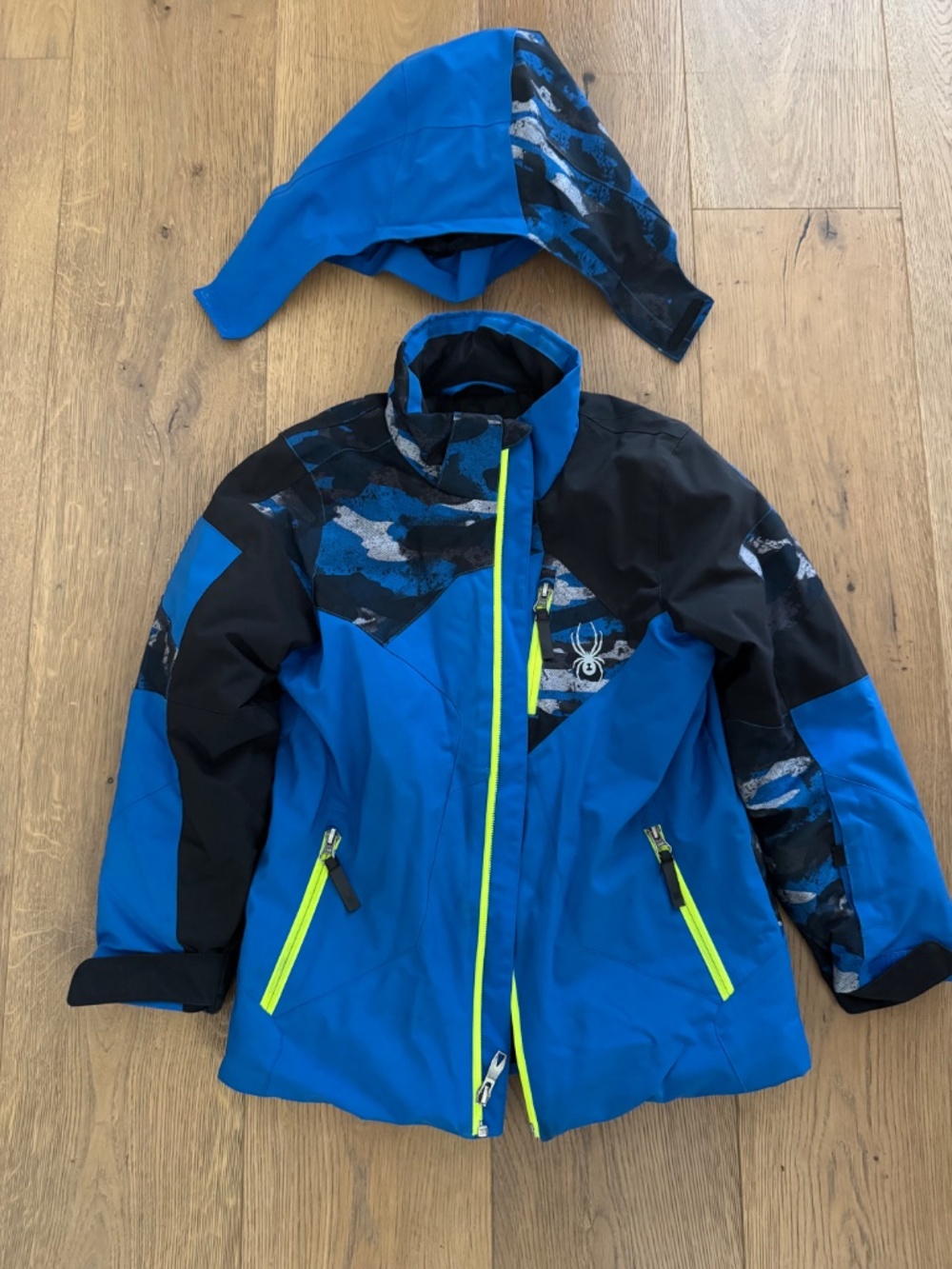 Spyder Ski Jacket, Pants, Poles, kids 8